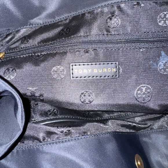 Tory Burch Black Ella Matte Leather Trimmed Nylon Tote - Picture 6 of 10